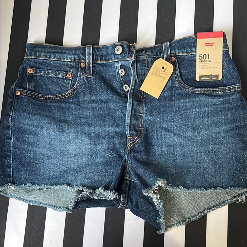 Levi's Women's Blue Denim Shorts